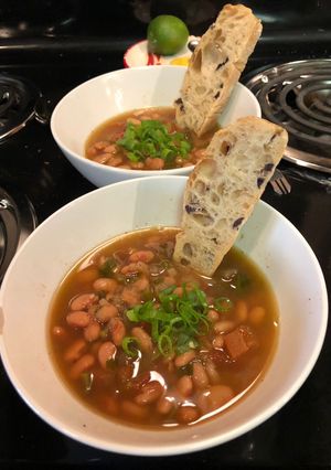 A picture of Double Drunk Borracho Beans (Instant Pot).