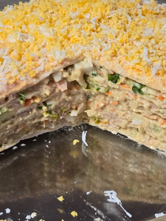 Una foto de Pastel de verano con tortillas de trigo