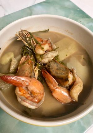 รูปของ หน่อไม้ต้มกะทิกุ้ง 🍲🥥🎍