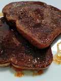 Chocolate French toast with orange maple