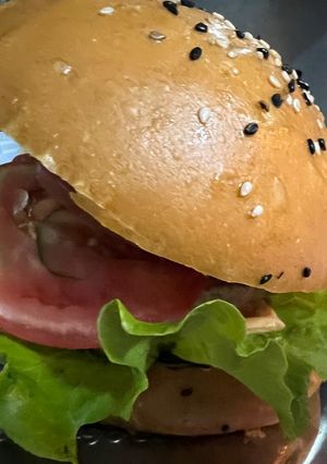 Hình của món Hamburger sáng.