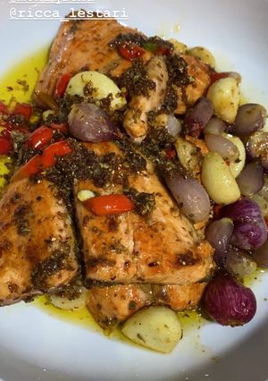 Foto resep Salmon chilli butter