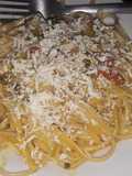 Espaguetis con crema 🍝