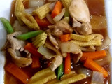 ไก่ผัดยอดข้าวโพด