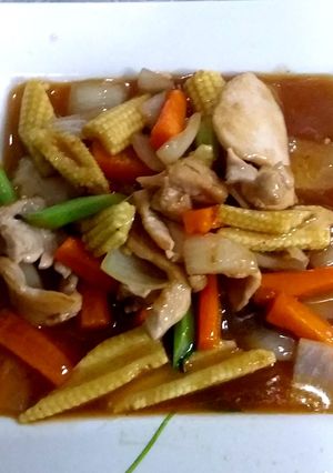 รูปของ ไก่ผัดยอดข้าวโพด