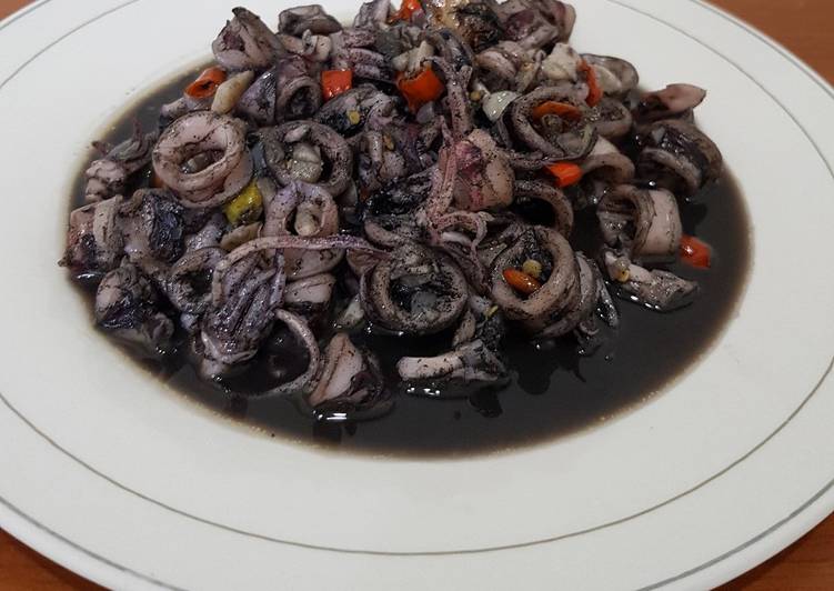 Langkah Mudah untuk memasak Cumi tinta hitam, Bikin Ngiler