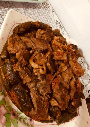 صورة لوصفة مقلوبة ورق العنب باللحم 🥩
