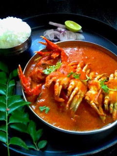 A picture of Spicy tange village style crab curry.
