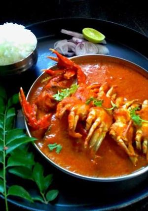 A picture of Spicy tange village style crab curry.