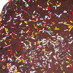 Mini Chocolate glaze cake in microwave A picture of Mini Chocolate glaze cake in microwave.