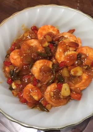 Foto resep Udang pedas manis