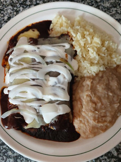 Una foto de Enchiladas de Mole Poblano