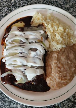 Una foto de Enchiladas de Mole Poblano