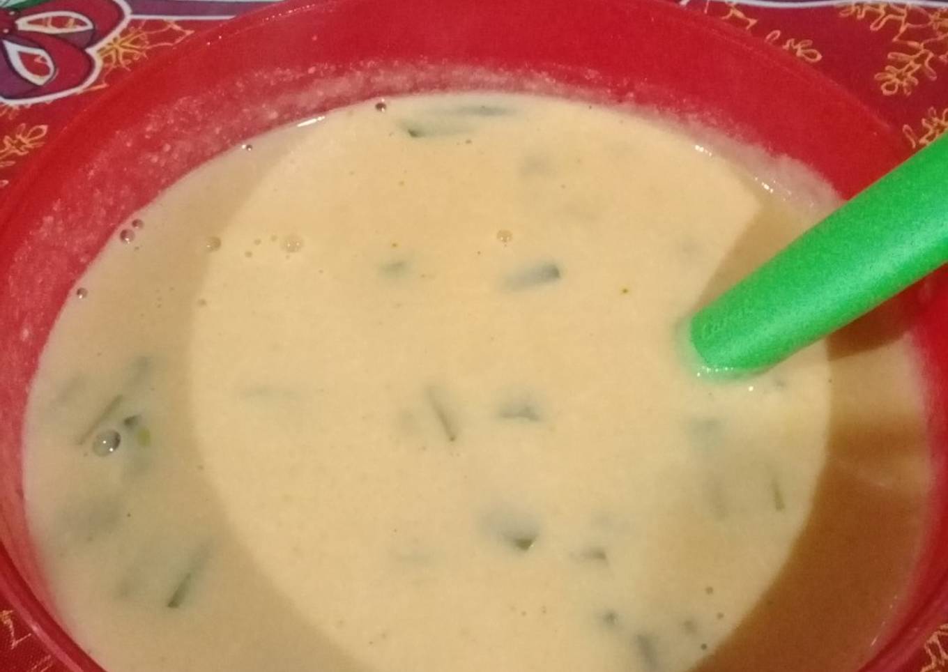 Sopa crema casera de calabaza y brócoli