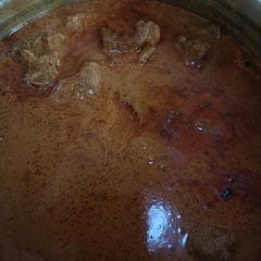 A picture of Dhaba mutton curry.