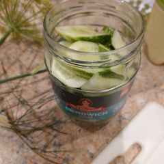 A picture of Pickled gherkins recipy.