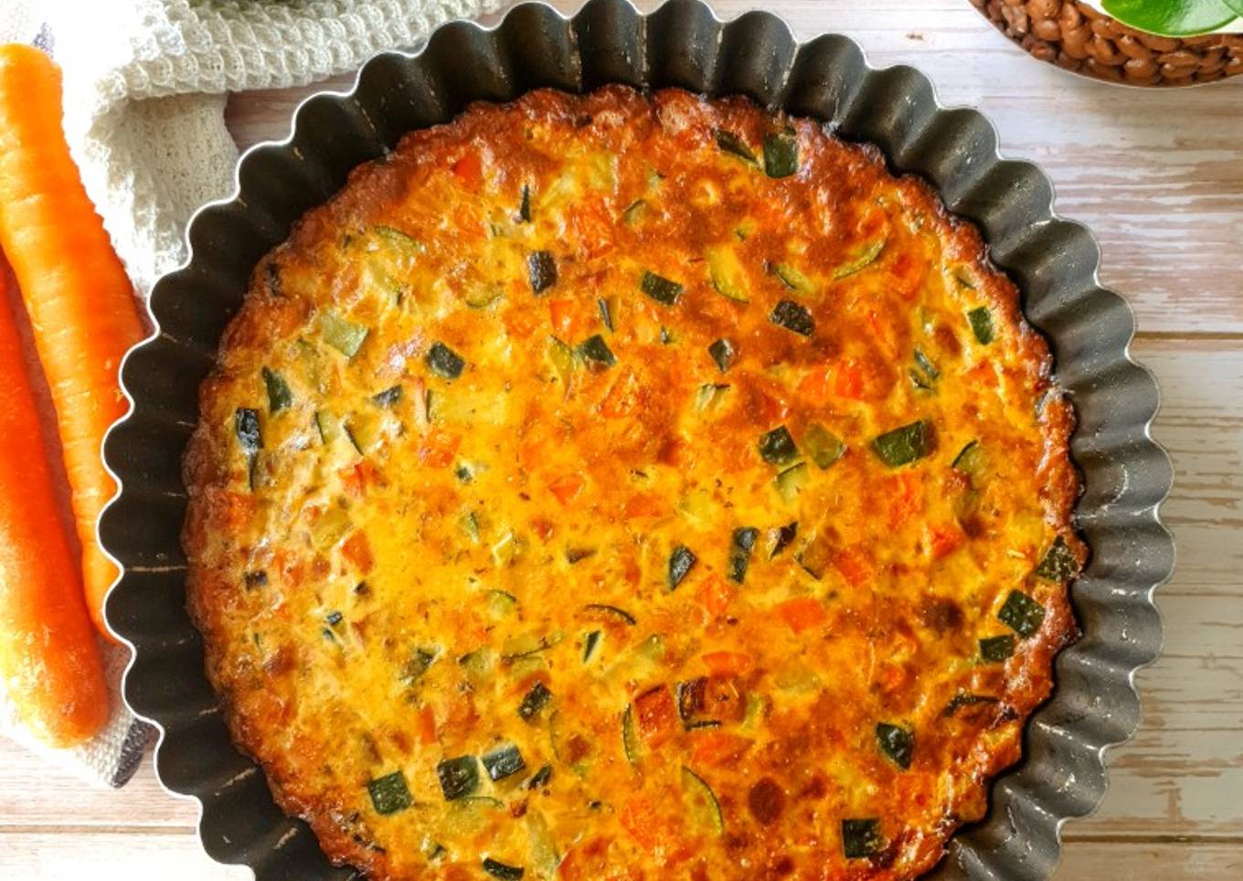 Quiche sans pâte carottes courgettes