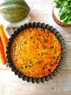 Une photo de Quiche sans pâte carottes courgettes