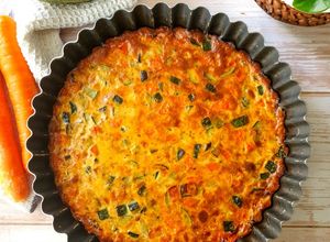 Une photo de Quiche sans pâte carottes courgettes
