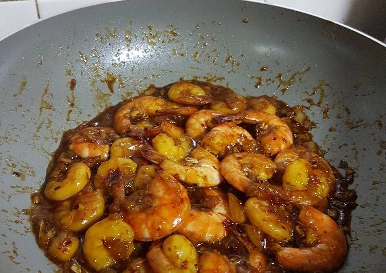Resep Udang Kecap Inggris, Enak Banget