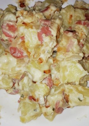 Una foto de Patatas carbonara