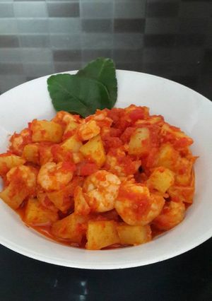 Foto resep Kentang udang balado