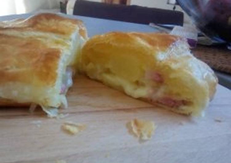 Sfoglia con patate e pancetta