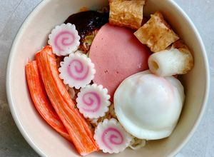 รูปของ บะหมี่แห้งไข่พอชสไตล์เกาหลีญี่ปุ่น 🍜 / Dry noodle with poached egg 🍜