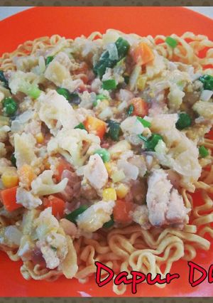 Foto resep Tamie capcay Express (mie goreng siram cap cay kuah)