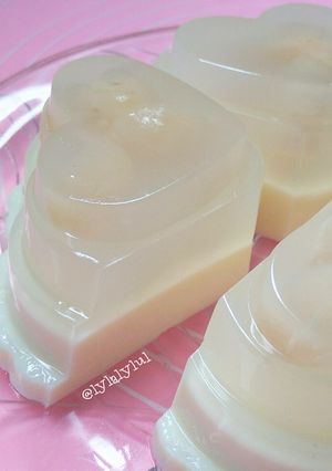 Foto resep Lychee and Milk Pudding