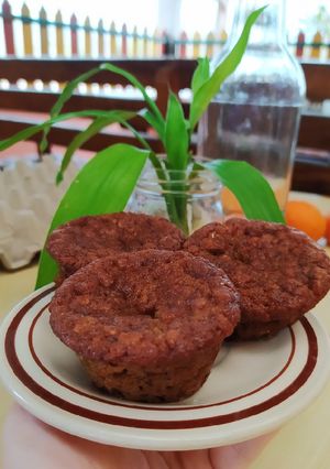 Una foto de Ponquecitos de cambur y avena