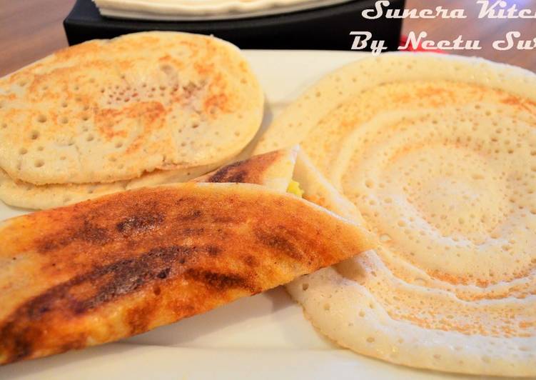 Steps to Make Homemade Masala Dosa | Plain Dosa | Set Dosa | All In One Batter | By Neetu Suresh