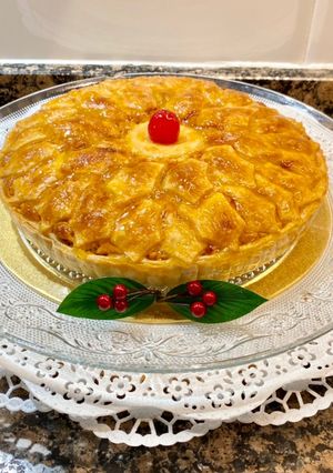 Una foto de Tarta de hojaldre rellena de frutos secos, “sin gluten”