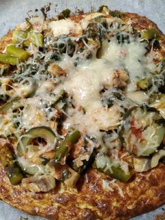 Una foto de Pizza de coliflor al Thermomix