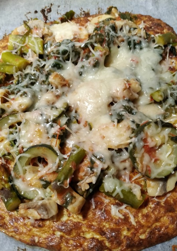 Una foto de Pizza de coliflor al Thermomix