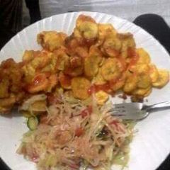 A picture of Deep Fried Bananas With Kachumbari.