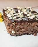Pastel de arroz, cacao y almendras
