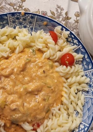 Vegyes krumplis csirkemelles egytálétel tésztával 1390 recept fotója