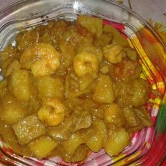 A picture of Jackfruit prawn curry.