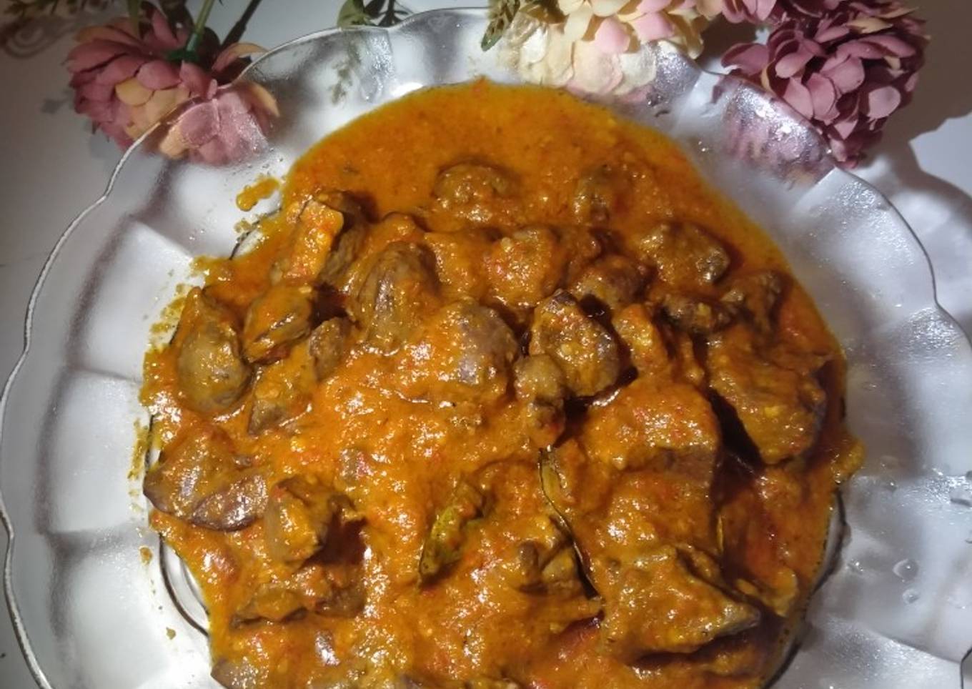 Hati ayam balado