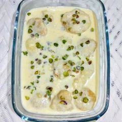 A picture of Suji Ras Malai.