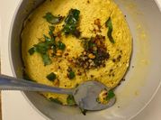 A picture of semolina chickpea flour dhokla