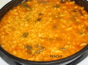 Una foto de garbanzo de bote con arroz