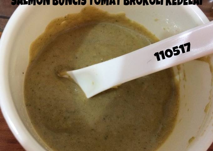 Mpasi 6m 4* salmon buncis tomat brokoli kacang kedelai