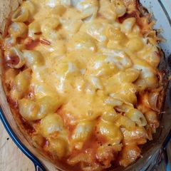 A picture of Cheese bake with a thingamajig.