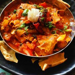 A picture of Rajsthani dahi papad ki subji.