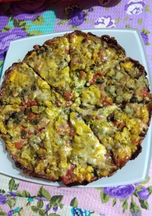 عکسی از دستور پیتزا مرغ و قارچ