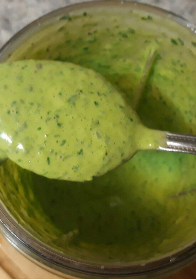 Una foto de Salsa de cilantro