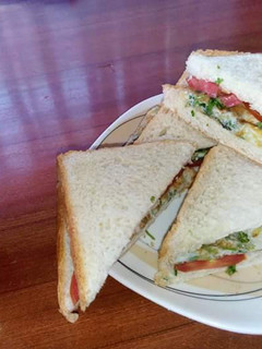 A picture of Bread omelette sandwich.