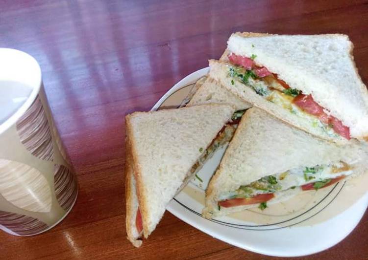 Easiest Way to Prepare Any-night-of-the-week Bread omelette sandwich